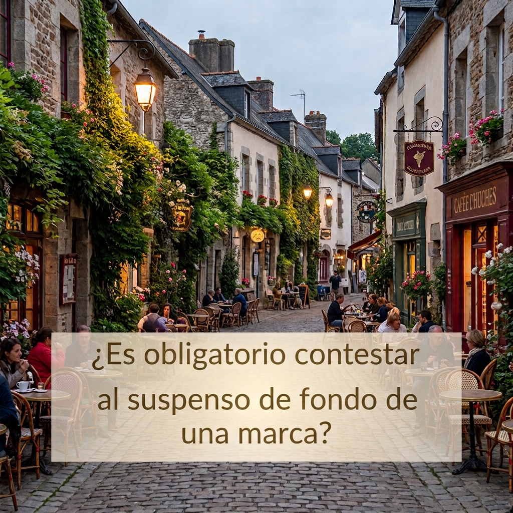 Es obligatorio contestar al suspenso de una marca